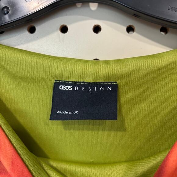 ASOS Angel Sleeve Midaxi Dress Bold Floral Retro Gardencore S - Picture 5 of 10